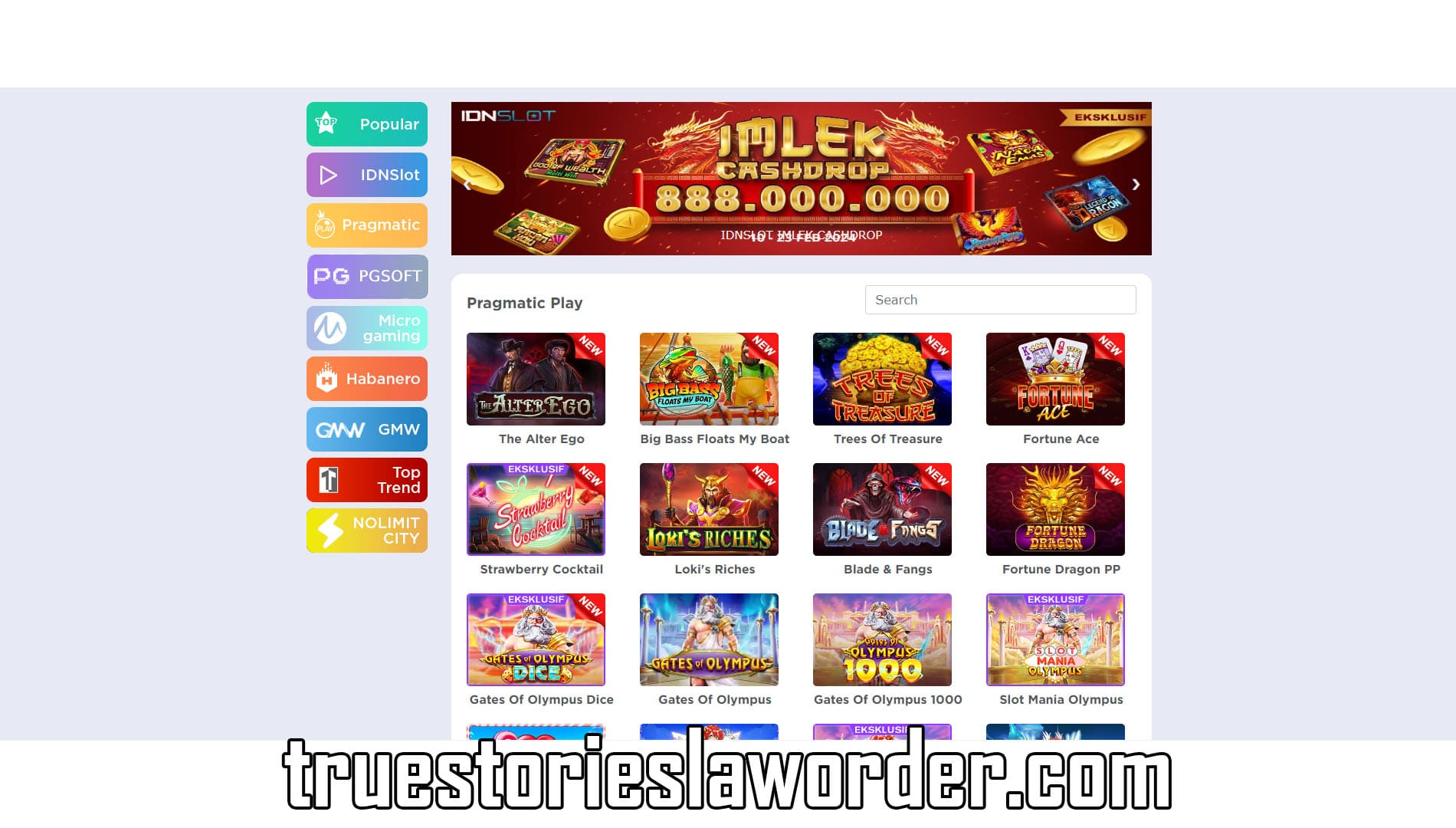 Jenis Slot yang Tersedia